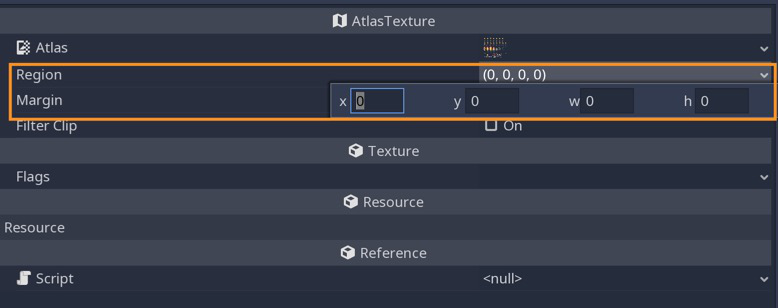 Select the desired region and margin.